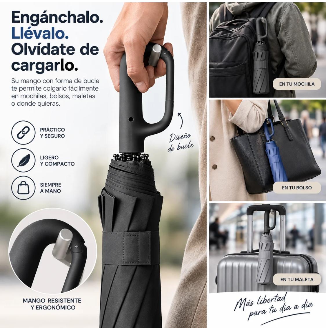 Nuvora - Paraguas automático con enganche